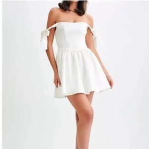 Rita Satin Mini Dress With Bow